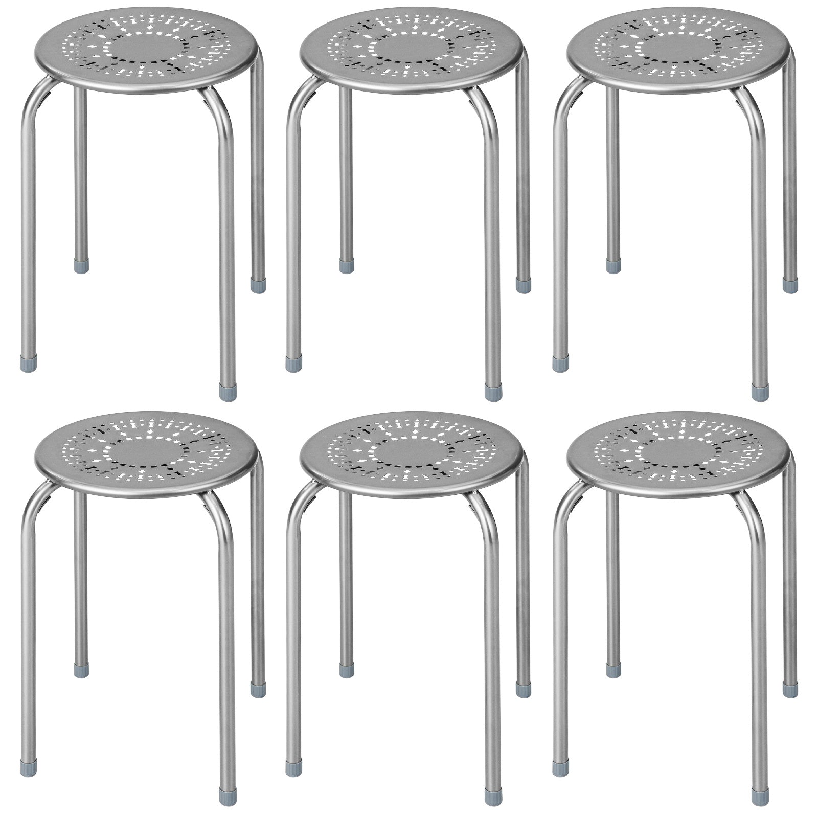 pack – stapelbar pall i metall, rund med robust – 6