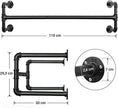 Bekleidungsregal - Industrie - Set von 2 Kleidungsstangen - Schwarz