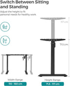 Deskframe - elektrisch einstellbar - mit Rädern