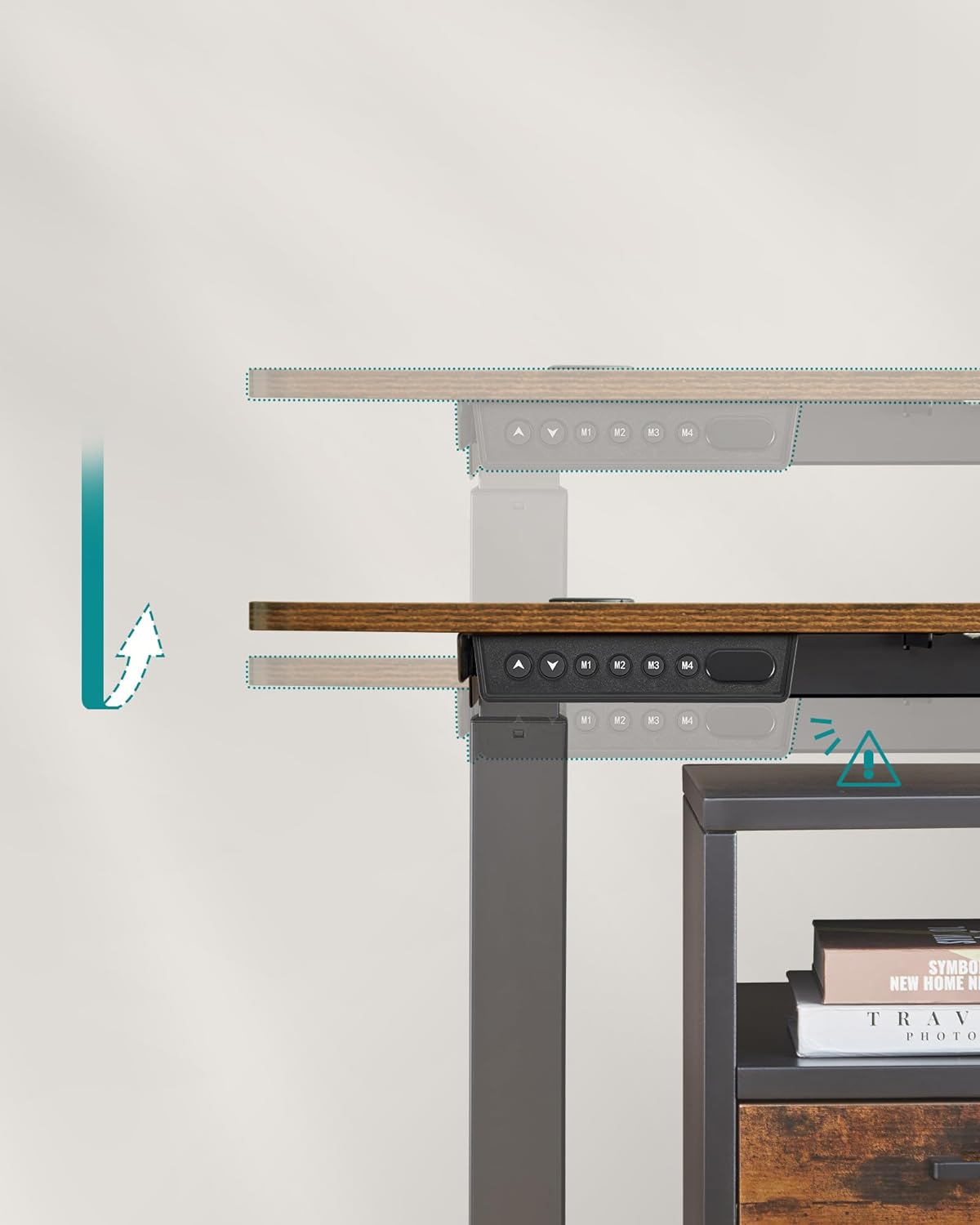 Höhenverstellbarer Schreibtisch - 70 x 160 cm