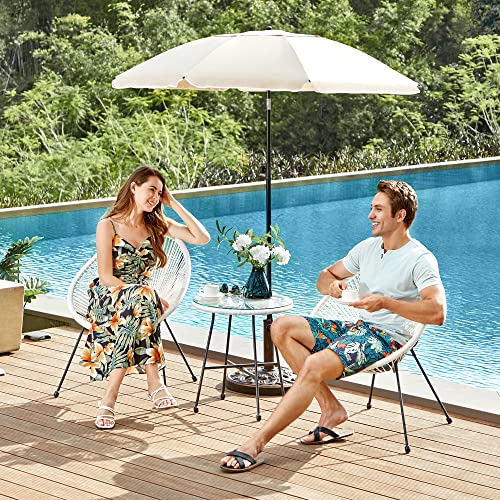 Gartenmöbelset - Balonet - 2 Stühle und Tisch - Weiß