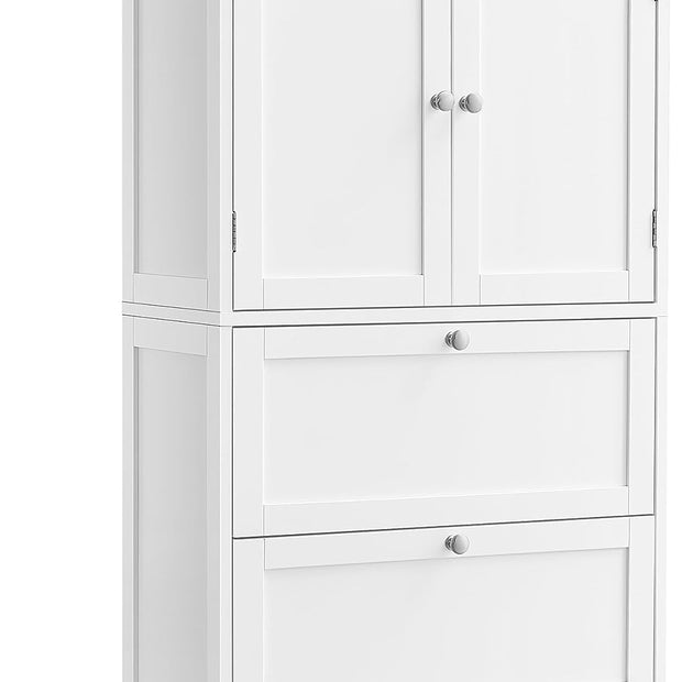 Badezimmerschrank - Wohnzimmerschrank - Türen - 2 Schubladen - Van Hout - Weiß