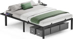 Bettrahmen - Metallrahmen - Doppelbett - 190 x 140 cm - schwarz