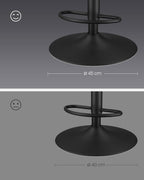 Barhocker - 2 - mit Rückenlehne - Tinte schwarz