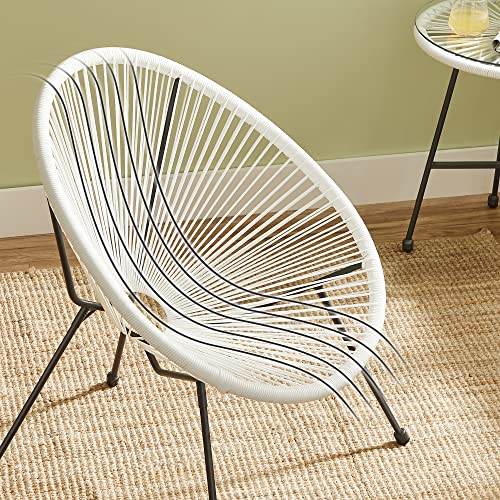 Gartenmöbelset - Balonet - 2 Stühle und Tisch - Weiß