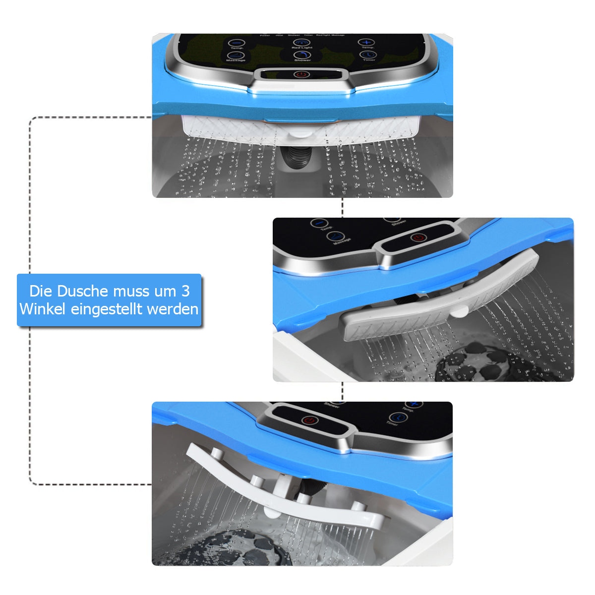 Fotmassager – Fotbad Spa Shiatsu – Blå