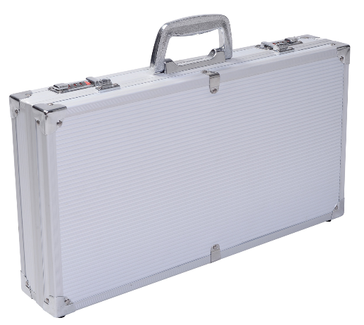 Vapenväska – gevärsväska pistolväska aluminiumväska – 47 x 25 cm – Silver