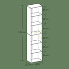 6-layer-Bücherregal im skandinavischen Stil, stehendes Regal für Wohnzimmer