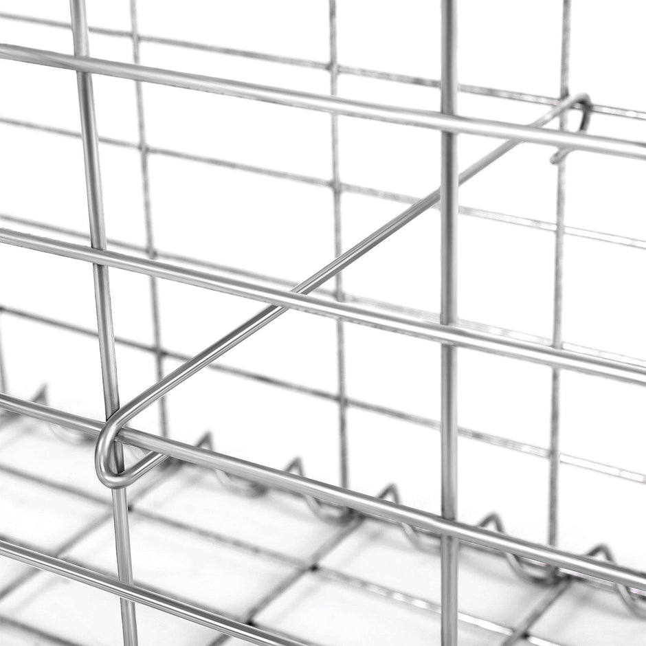 Schanskorf - Edelstahl Steenkarf - Gabion - 100 x 50 x 30 cm - Silber