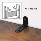 Buchregal - Wohnzimmerschrank - Holzbretter - Metallrahmen - Brown