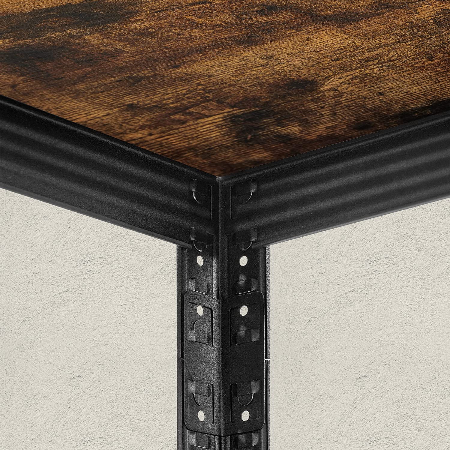 Lagerregale - Lagerschrank - Set von 2 - 5 Regalen - steuerpflichtig bis 400 kg - braunes Schwarz