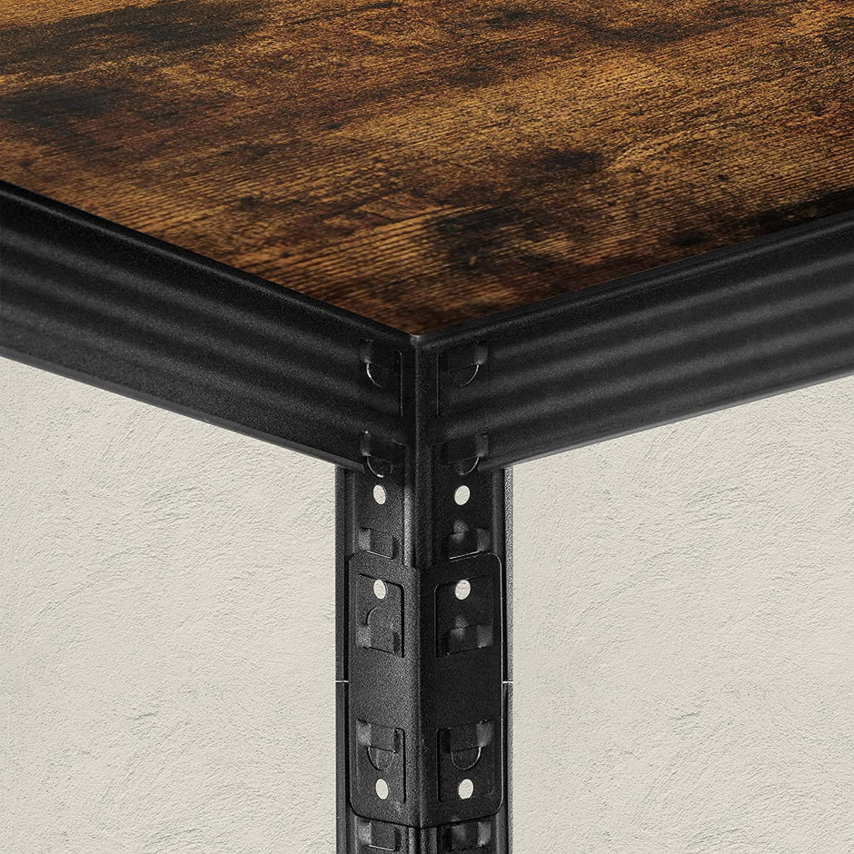 Lagerregale - Lagerschrank - Set von 2 - 5 Regalen - steuerpflichtig bis 400 kg - braunes Schwarz