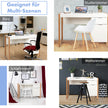 Modernt – datorskrivbord med förvaringsskåp – 112,5 x 50 x 75 cm – Vit