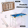 Fällbar – biljardbord med köer och kritor triangel borste tillbehörsset – 2 2 – Blå