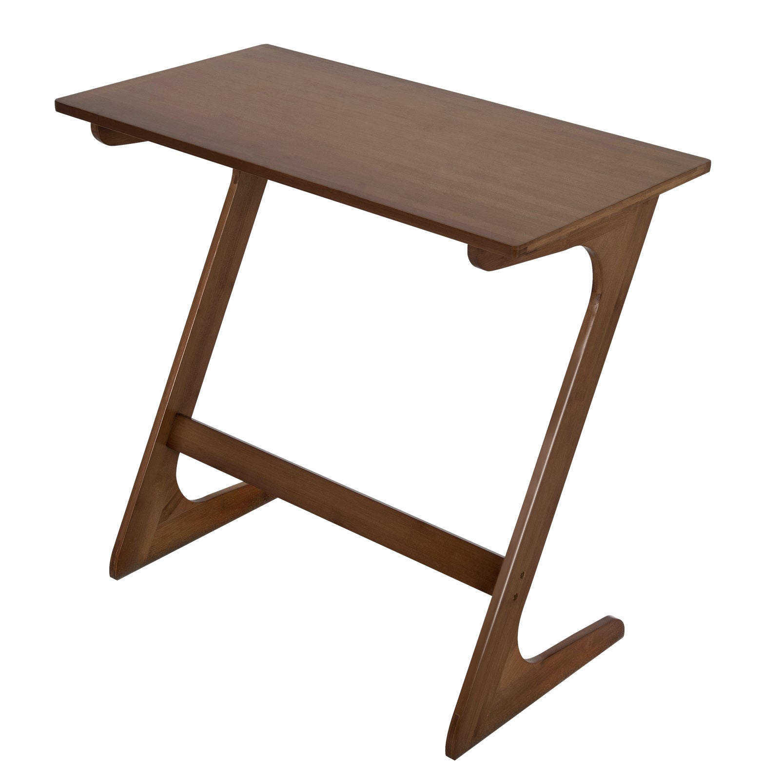 Z – formad sidobord soffbord av bambu platsbesparande kaffebord nattduksbord – Brun
