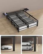 Bettrahmen - Metallrahmen - Doppelbett - 200 x 140 cm - schwarz