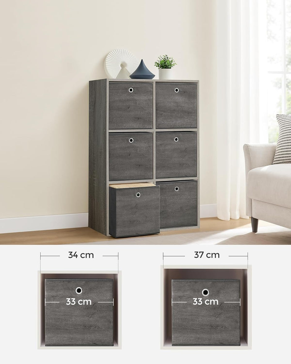 Speicherboxen - Speicherboxen - 6 -Set von 6 - Grau