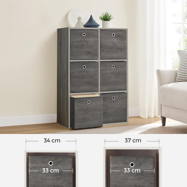 Speicherboxen - Speicherboxen - 6 -Set von 6 - Grau