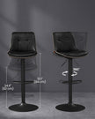 Barhocker - 2 - mit Rückenlehne - Tinte schwarz