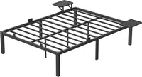 Bettrahmen - Metallrahmen - Doppelbett - 190 x 140 cm - schwarz