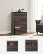 Aufbewahrungsboxen - Aufbewahrungsboxen - Set von 6 - Dunkelbraun