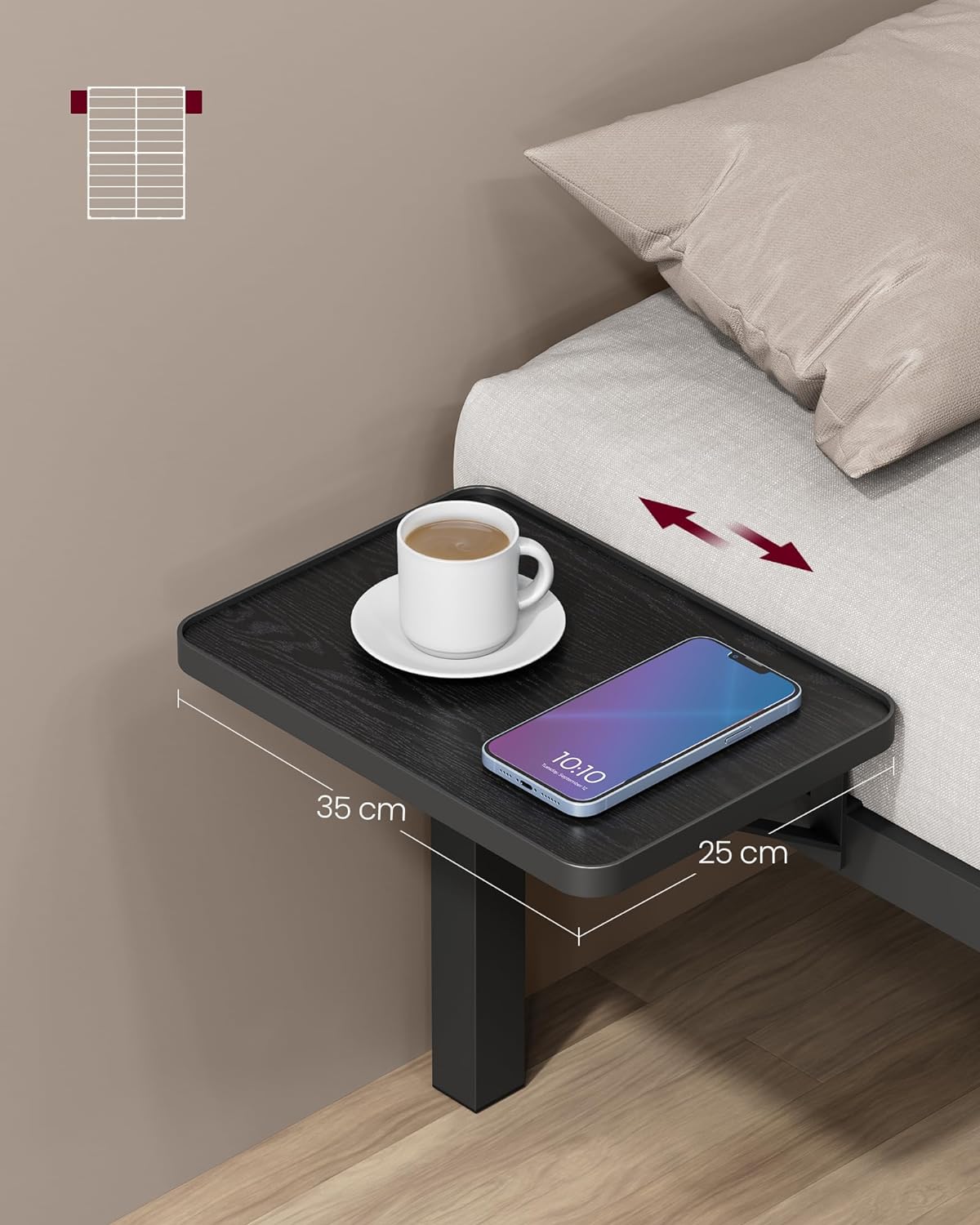 Bettrahmen - Metallrahmen - Doppelbett - 200 x 140 cm - schwarz