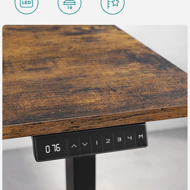 Elektrischer Sitz-/Stehschreibtisch – höhenverstellbar – 60 x 120 cm