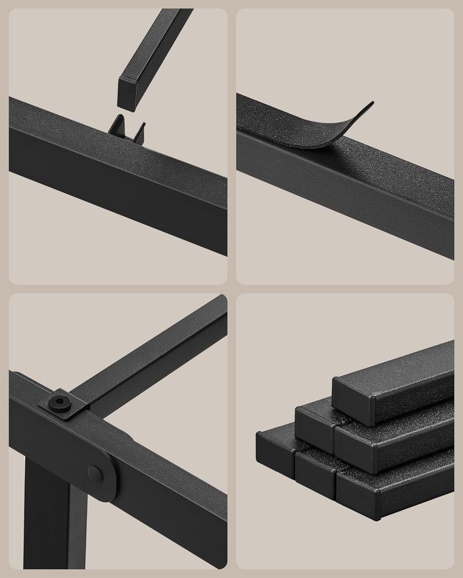 Bettrahmen - Metallrahmen - Doppelbett - 190 x 140 cm - schwarz