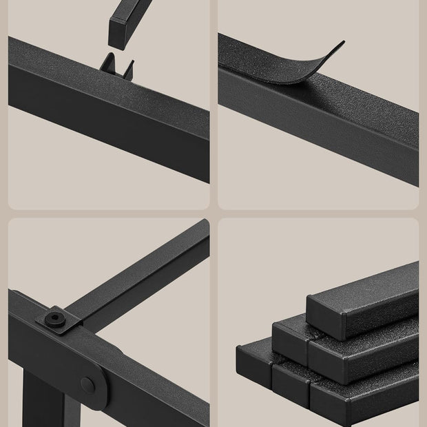 Bettrahmen - Metallrahmen - Doppelbett - 190 x 140 cm - schwarz