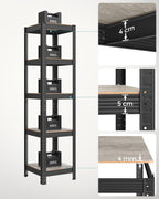 Kleine Rackbox - Wohnzimmerschrank - extra stark - 5 Level - Schwarz