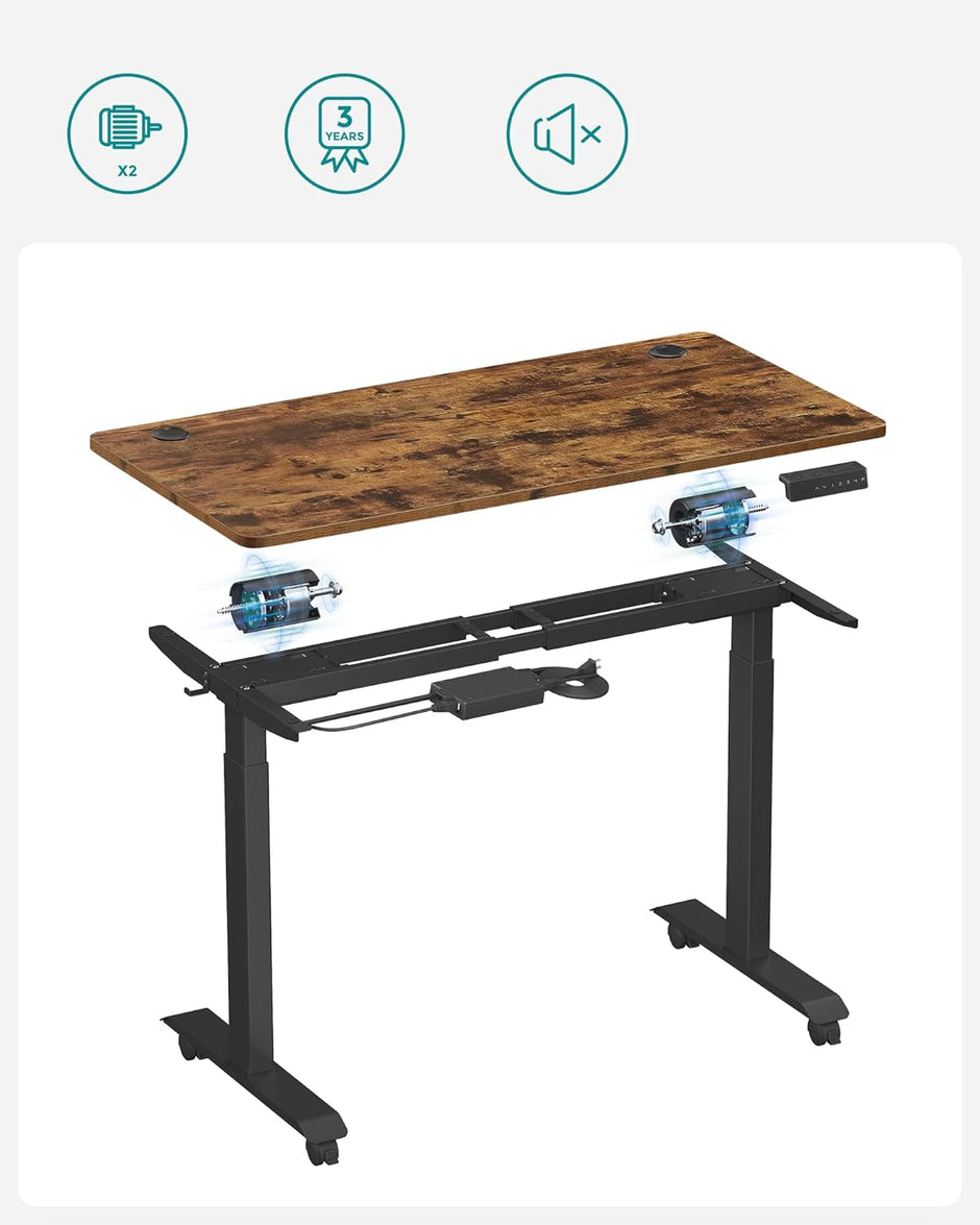 Elektrischer Sitz-/Stehschreibtisch – höhenverstellbar – 60 x 120 cm