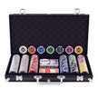 Pokerset – pokerfodral laserchips aluminiumfodral inklusive komplett set – 300 – Svart