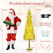 Konstgjord – julgran med belysning och snö böjbar topp – 180 cm – Grön