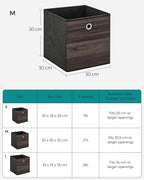 Aufbewahrungsboxen - Aufbewahrungsboxen - Set von 6 - Dunkelbraun