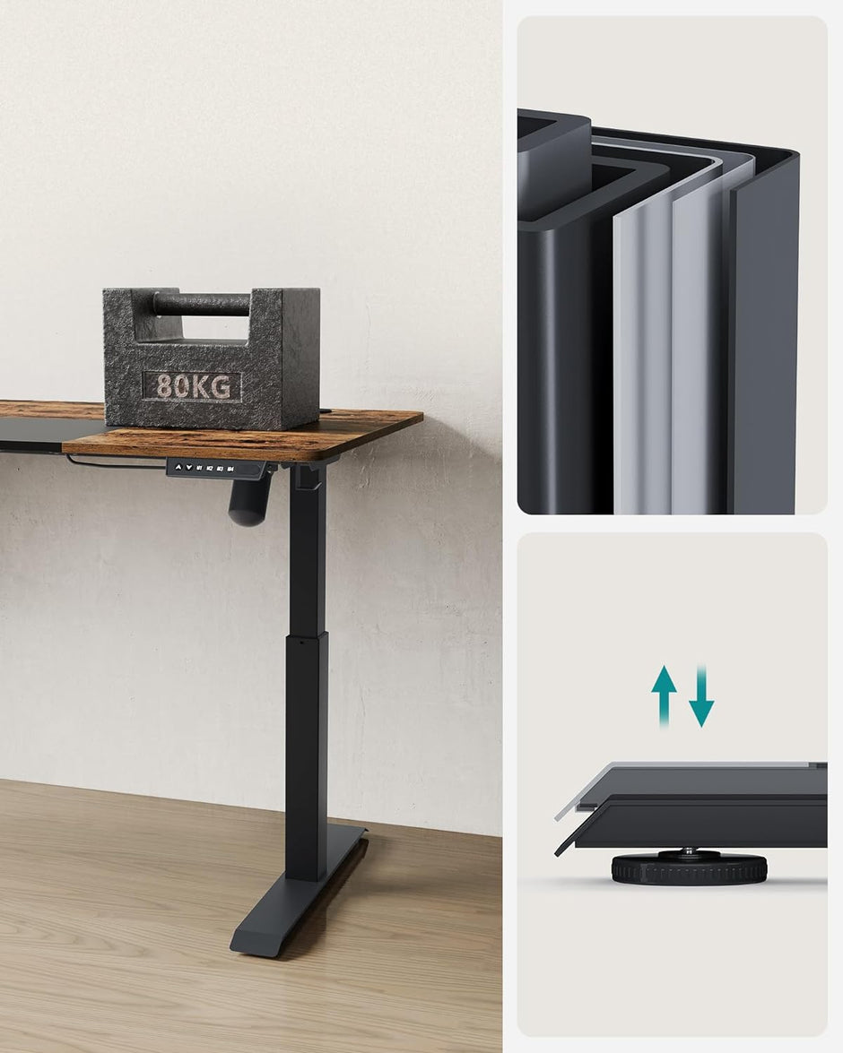 Höhenverstellbarer Schreibtisch - 70 x 160 cm