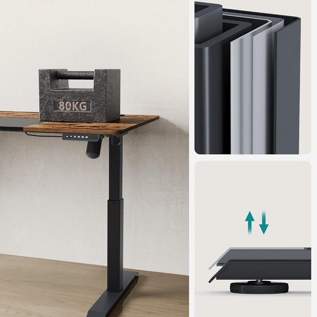 Höhenverstellbarer Schreibtisch - 70 x 160 cm