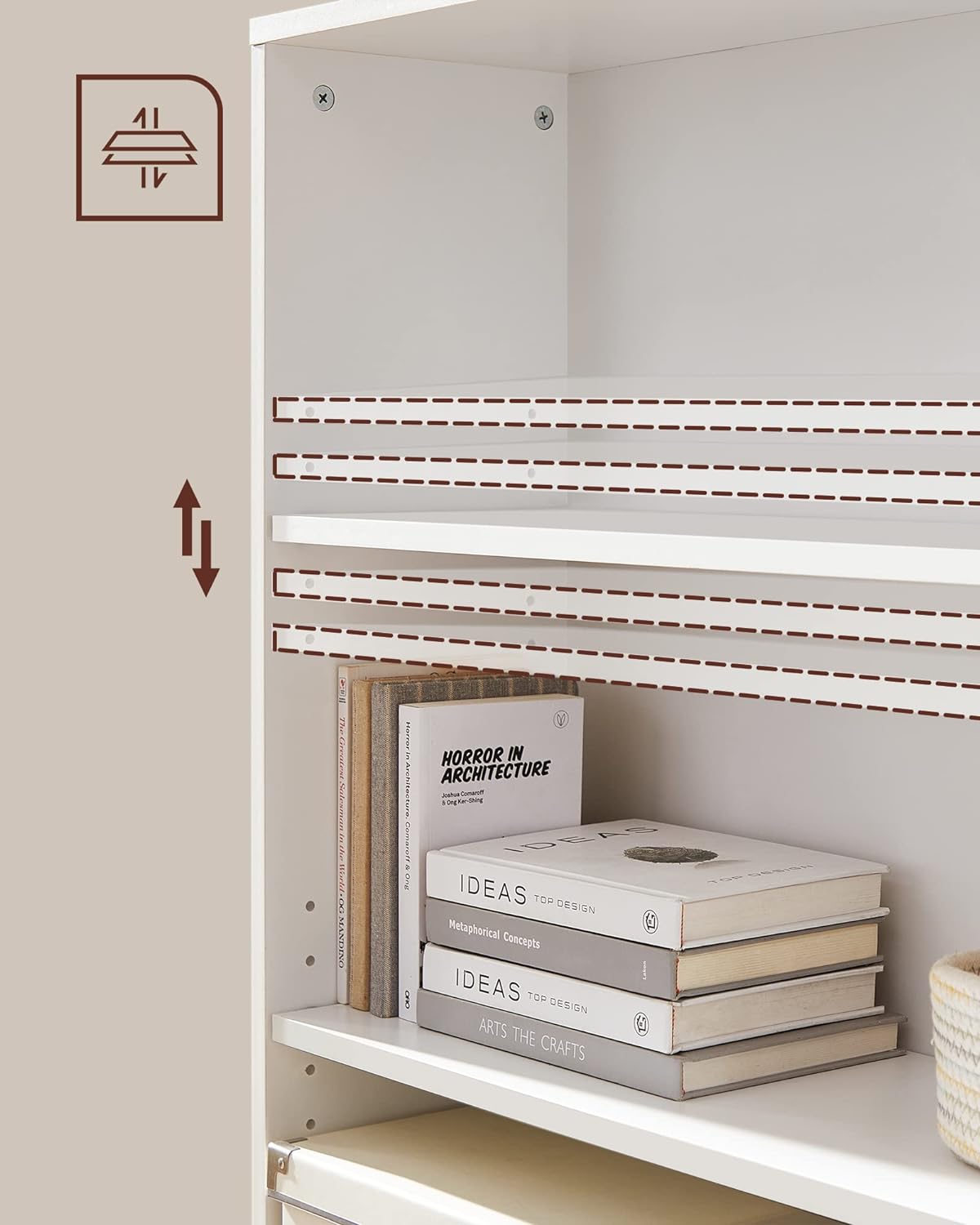 Bücherregal - Aufbewahrungsschrank - 3 Level - Van Hout - Weiß