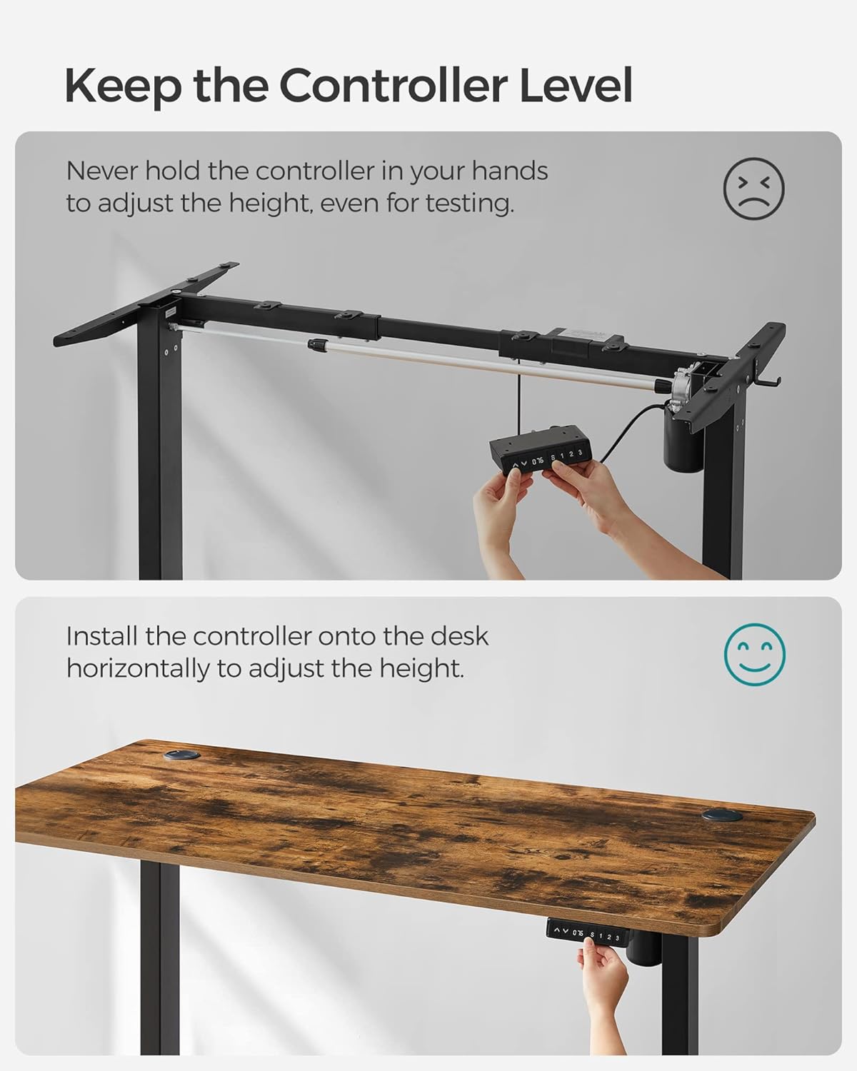 Deskframe - elektrisch einstellbar - mit Rädern