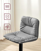 Barhocker - 2 - Stiftsitz - rotbar - grau
