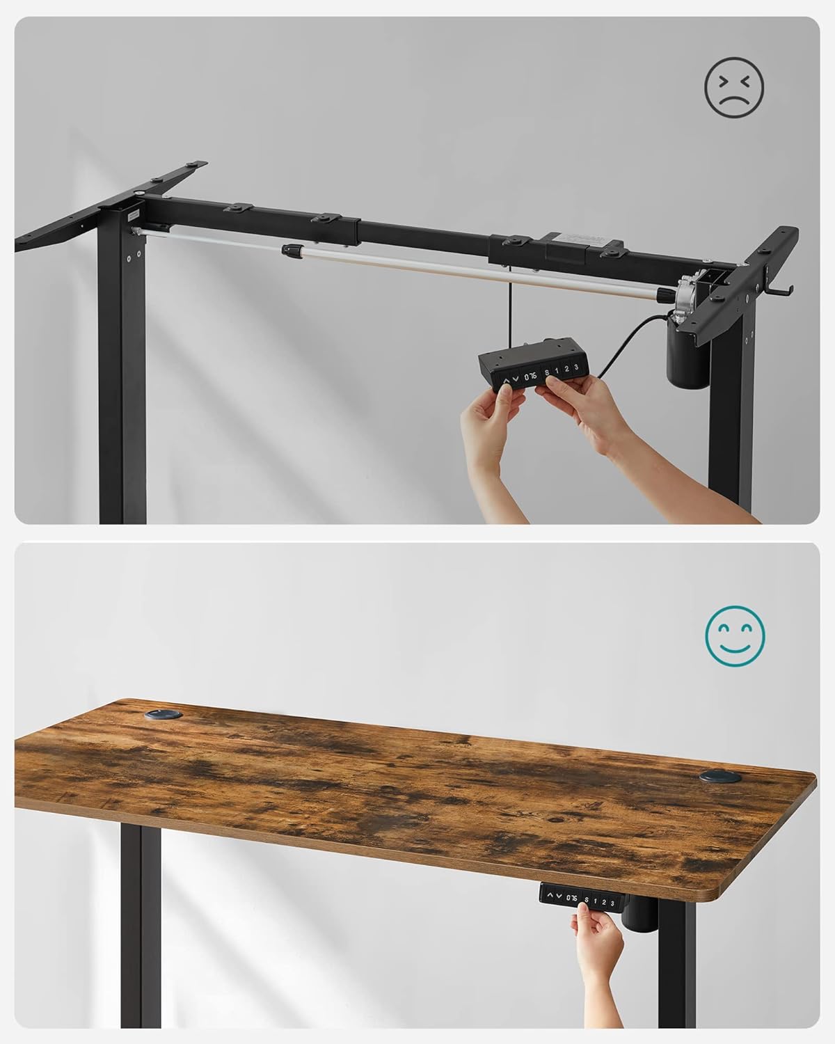 Elektrischer Schreibtisch - Höhe einstellbar - 60 x 120 cm