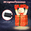 LED snögubbe – i presentförpackning med varmvita lampor Upplyst juldekoration – 100 – Färgglad