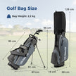 Komplett – golfklubbs och bultsats för vänsterhänta män, bärbar lätt golfbag – Grå