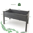 Högbädd – trä Anzuchtbädd stor Förbädd planteringskärl planteringslåda – 125 x 59 x 76 cm – Grå