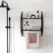 Handdukshängare – Badrum Metall – 45 x 25,5 x 55 cm – Svart
