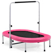 personer – trampolin med höj och sänkbart handtag mini – 2 154 x 90 x 92-132 cm – Rosa