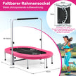 personer – trampolin med höj och sänkbart handtag mini – 2 154 x 90 x 92-132 cm – Rosa