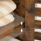 Badezimmerschrank - Holzschrank - 2 französische Türen - Brown