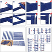 Speicherregale - 2 - Kellerschrank - 5 einstellbare Regale - Metallplanken - Blau
