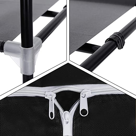 Garderobe - Ordner Garderobe - 160 x 75 x 45 cm - schwarz