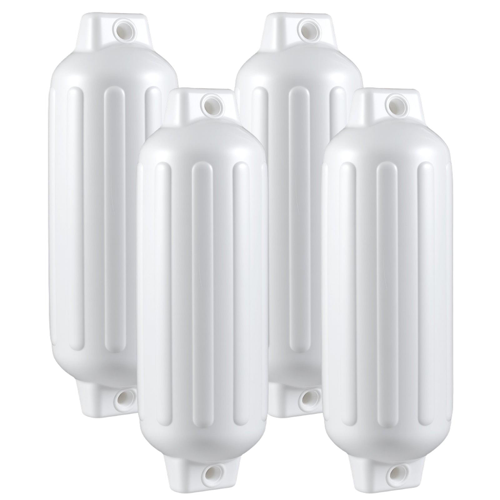 pack – båt fender set stötskydd steg – 4 68,5 x 21,5 cm – Vit